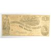 Image 1 : June 2nd 1862  $1 bearer note Confederate States of America VF pinholed