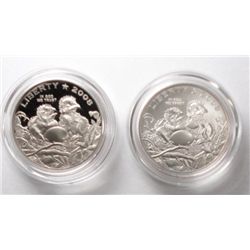 2008 PROOF AND UNCIRCULATED COMMEMORATIVE  BALD EAGLE  CLAD HALF DOLLARS