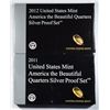Image 2 : 2009, 2010, 2011. AND 2012 SILVER PROOF QUARTER SETS
