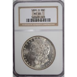1890-O MORGAN DOLLAR NGC MS 64