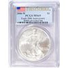 Image 1 : 2006-W SILVER AMERICAN EAGLE 20TH ANNIVERSARY PCGS MS-69 FIRST STRIKE