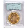 1891-S $20 GOLD LIBERTY PCGS MS-62 OLD GREEN HOLDER, BETTER DATE