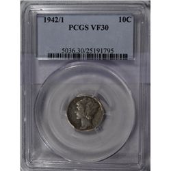 1942/1     Mercury dime   PCGS30 est  $490--$525