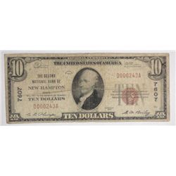 1929  National Currency  $10 Second National Bank of