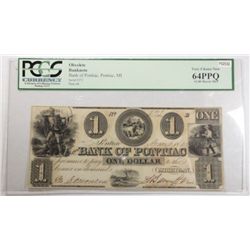 Obsolete Bank note  Pontiac  MI  $1