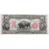Image 1 : 1901  $10  US  BISON note    VERY SCARCE  XF