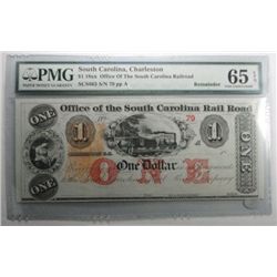 Remainder note  Charleston SC Railroad  $1