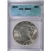 Image 1 : 1934 PEACE SILVER DOLLAR ICG MS63 BLAST WHITE
