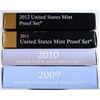 2009 THRU 2012 U.S. CLAD PROOF SETS, ALL IN NICE ORIGINAL MINT PACKAGING