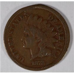 1872 INDIAN ONE CENT FINE