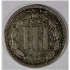 Image 1 : 1879 THREE CENT NICKEL VF-XF
