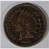1861 INDIAN ONE CENT XF LITTLE DARK
