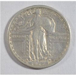 1917-D T1 STANDING LIBERTY QUARTER XF+