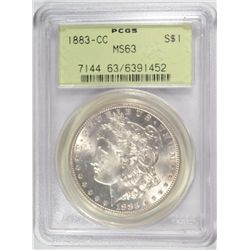 1883CC  Morgan $   PCGS63  Est  $220-$230