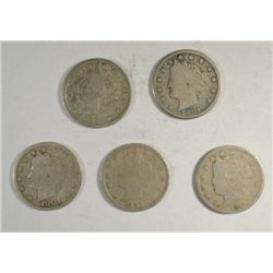 Nice run of V nickels  1883 N/C VF-84G-01-07-10 G