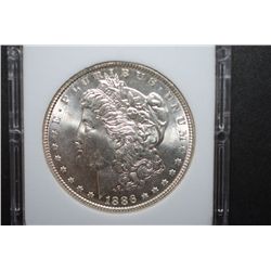 1886 US Silver Morgan $1; MCPCG Graded MS63; EST. $45-55