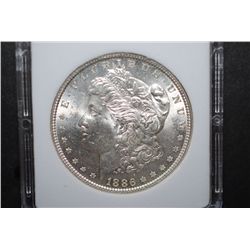 1886 US Silver Morgan $1; MCPCG Graded MS62; EST. $45-55