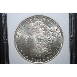 1885-O US Silver Morgan $1; MCPCG Graded MS63; EST. $45-55