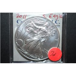 2011 US Silver American Eagle $1; 1 Oz. Fine Silver; EST. $35-40