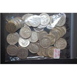 US Silver Dimes $5 Face Value; Various Dates, Conditions & Mint Marks; Lot of 50; EST. $125-150