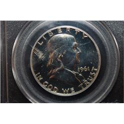 1961 US Ben Franklin Half Dollar; PCGS Graded PR65; EST. $25-40