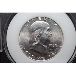 1950 US Ben Franklin Half Dollar; NGA Graded MS66; EST. $50-70