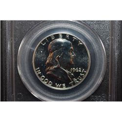 1962 US Ben Franklin Half Dollar; PCGS Graded PR66; EST. $30-40