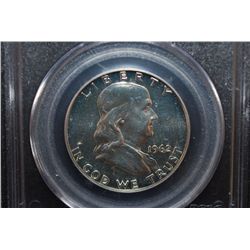 1962 US Ben Franklin Half Dollar; PCGS Graded PR66; EST. $30-40