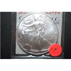 2011 US Silver American Eagle $1; 1 Oz. Fine Silver; EST. $35-40