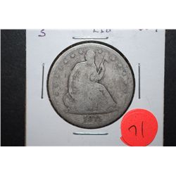 1875-S US Seated Liberty Half Dollar; EST. $30-40