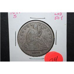 1877-S US Seated Liberty Half Dollar; EST. $30-40