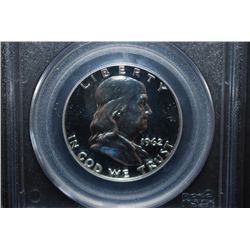 1962 US Ben Franklin Half Dollar; PCGS Graded PR66; EST. $30-40