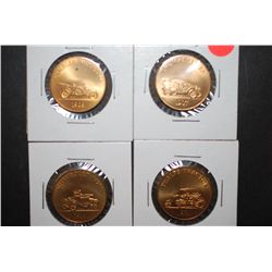 Collectible Automobile Token; 1907 Thomas "Flyer", 1909 Rambler Model 44, 1916 Chevrolet "490" & 190