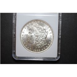 1880-O US Silver Morgan $1; MCPCG Graded MS62; EST. $45-55