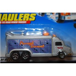1998 Mattel Hot Wheels Inc. Haulers Over The Road Power Trucks! Collectible Armored Transport Truck;