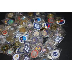Military Challenge Coin; Various Dates, Bases, People, Etc.; Lot of 100; EST. $300-500