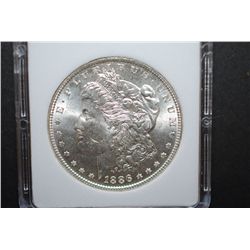 1886 US Silver Morgan $1; MCPCG Graded MS63; EST. $45-55