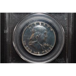 1961 US Ben Franklin Half Dollar; PCGS Graded PR65; EST. $25-40