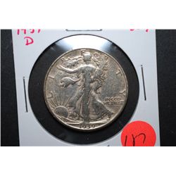 1939-D US Walking Liberty Half Dollar; EST. $15-20