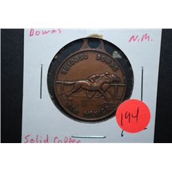 Ruidoso Downs Ruidoso NM Solid Copper Token; EST. $5-10