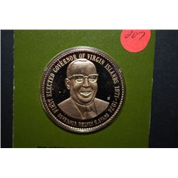 1971 The Virgin Islands Of The US First Elected Governor's Inaugural Commemorative; Solid Franklin B