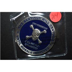 Defense Contract Management Agency Depart Of Defense Military Challenge Coin; The Beatings Will Cont