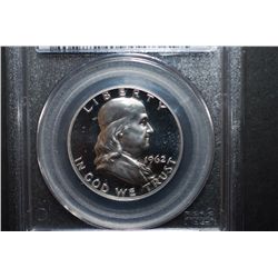1962 US Ben Franklin Half Dollar; PCGS Graded PR66; EST. $30-40