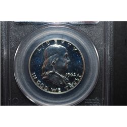 1962 US Ben Franklin Half Dollar; PCGS Graded PR66; EST. $30-40