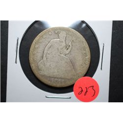 1871 US Seated Liberty Half Dollar; EST. $15-20