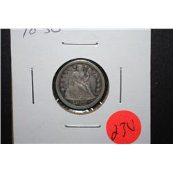 1850 US Seated Liberty One Dime; VF; EST. $40-60