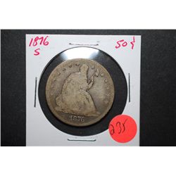 1876-S US Seated Liberty Half Dollar; EST. $15-20