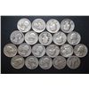 Image 1 : US Silver Quarters $5 Face Value; Various Dates, Conditions & Mint Marks; Lot of 20; EST. $125-150