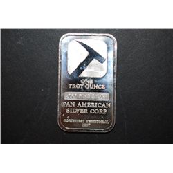 Pan American Silver Corp. Silver Ingot; Northwest Territorial Mint; .999 Fine Silver 1 Oz.; EST. $35