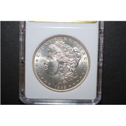 1885-O US Silver Morgan $1; MCPCG Graded MS61; EST. $55-70